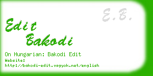 edit bakodi business card